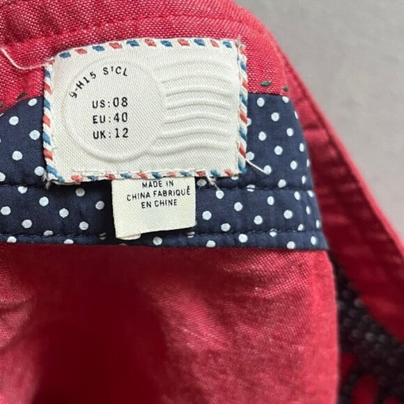 9-H15 STCL ANTHROPOLOGIE SILK LINEN WRAP SKIRT SZ 8 - Picture 5 of 8